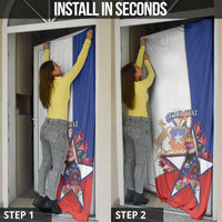 Personalized Chile Door Cover Andean Condor With Chilean Bellflower - Wonder Print Shop