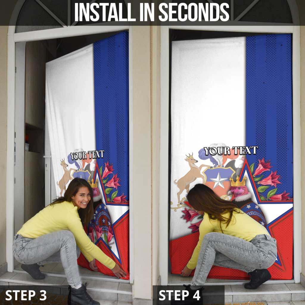 Personalized Chile Door Cover Andean Condor With Chilean Bellflower - Wonder Print Shop