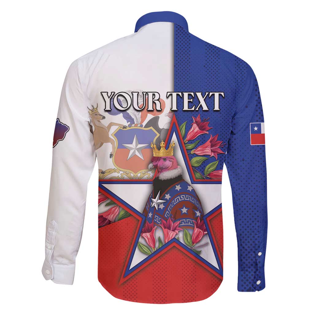 Personalized Chile Family Matching Long Sleeve Bodycon Dress and Hawaiian Shirt Andean Condor With Chilean Bellflower - Wonder Print Shop