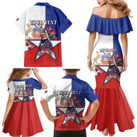 Personalized Chile Family Matching Mermaid Dress and Hawaiian Shirt Andean Condor With Chilean Bellflower - Wonder Print Shop