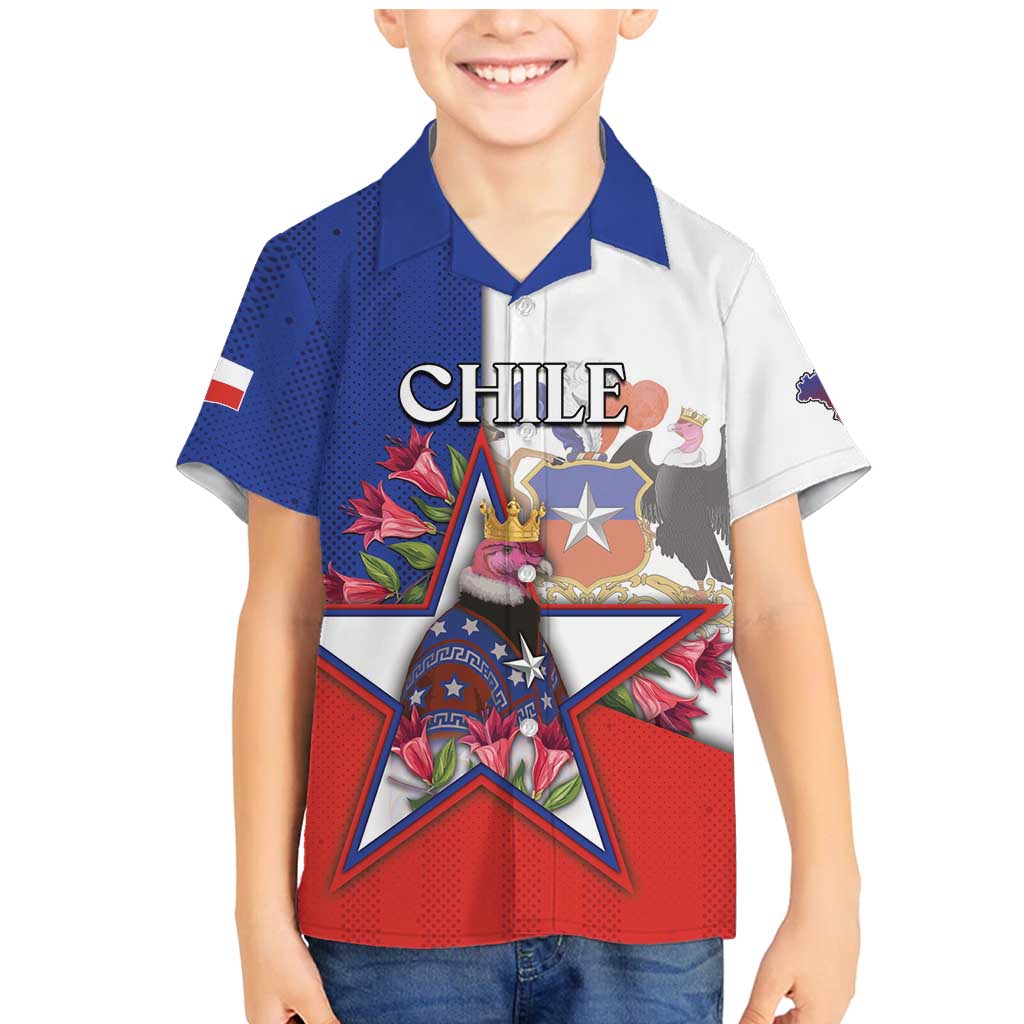 Personalized Chile Family Matching Mermaid Dress and Hawaiian Shirt Andean Condor With Chilean Bellflower - Wonder Print Shop