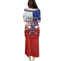 Personalized Chile Family Matching Puletasi and Hawaiian Shirt Andean Condor With Chilean Bellflower - Wonder Print Shop