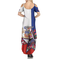 Personalized Chile Family Matching Summer Maxi Dress and Hawaiian Shirt Andean Condor With Chilean Bellflower - Wonder Print Shop