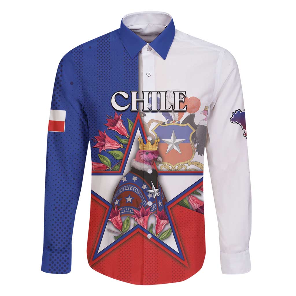 Personalized Chile Family Matching Tank Maxi Dress and Hawaiian Shirt Andean Condor With Chilean Bellflower - Wonder Print Shop