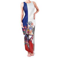 Personalized Chile Family Matching Tank Maxi Dress and Hawaiian Shirt Andean Condor With Chilean Bellflower - Wonder Print Shop