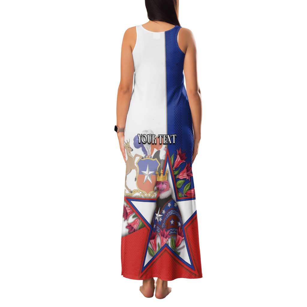 Personalized Chile Family Matching Tank Maxi Dress and Hawaiian Shirt Andean Condor With Chilean Bellflower - Wonder Print Shop