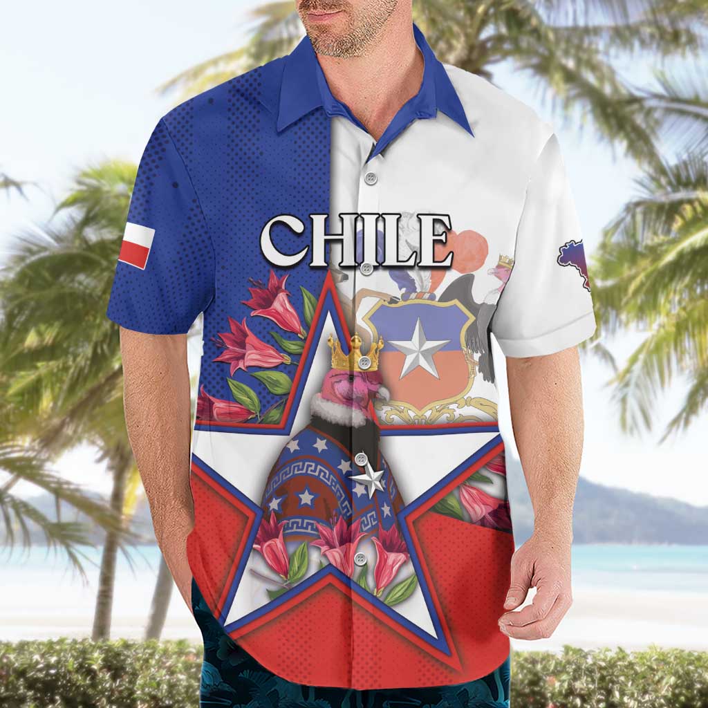 Personalized Chile Hawaiian Shirt Andean Condor With Chilean Bellflower - Wonder Print Shop