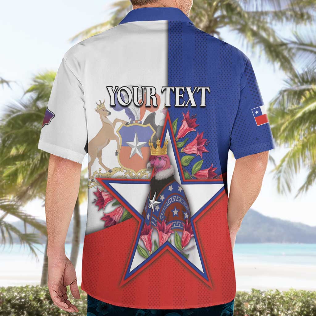 Personalized Chile Hawaiian Shirt Andean Condor With Chilean Bellflower - Wonder Print Shop