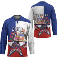 Personalized Chile Hockey Jersey Andean Condor With Chilean Bellflower - Wonder Print Shop