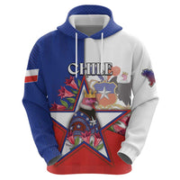 Personalized Chile Hoodie Andean Condor With Chilean Bellflower - Wonder Print Shop
