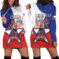 Personalized Chile Hoodie Dress Andean Condor With Chilean Bellflower - Wonder Print Shop