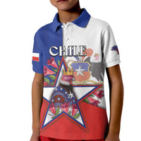 Personalized Chile Kid Polo Shirt Andean Condor With Chilean Bellflower - Wonder Print Shop