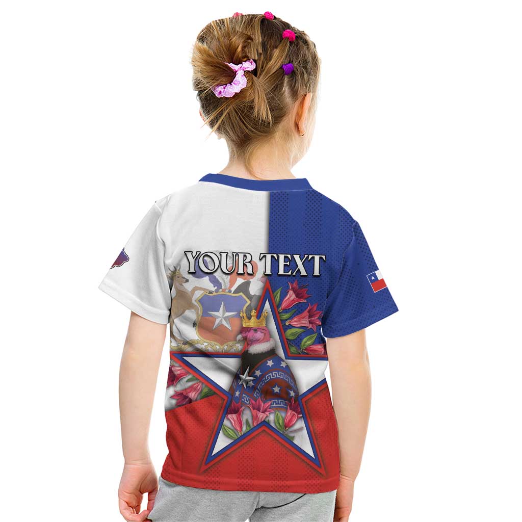 Personalized Chile Kid T Shirt Andean Condor With Chilean Bellflower - Wonder Print Shop