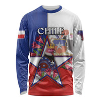 Personalized Chile Long Sleeve Shirt Andean Condor With Chilean Bellflower - Wonder Print Shop