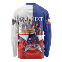 Personalized Chile Long Sleeve Shirt Andean Condor With Chilean Bellflower - Wonder Print Shop