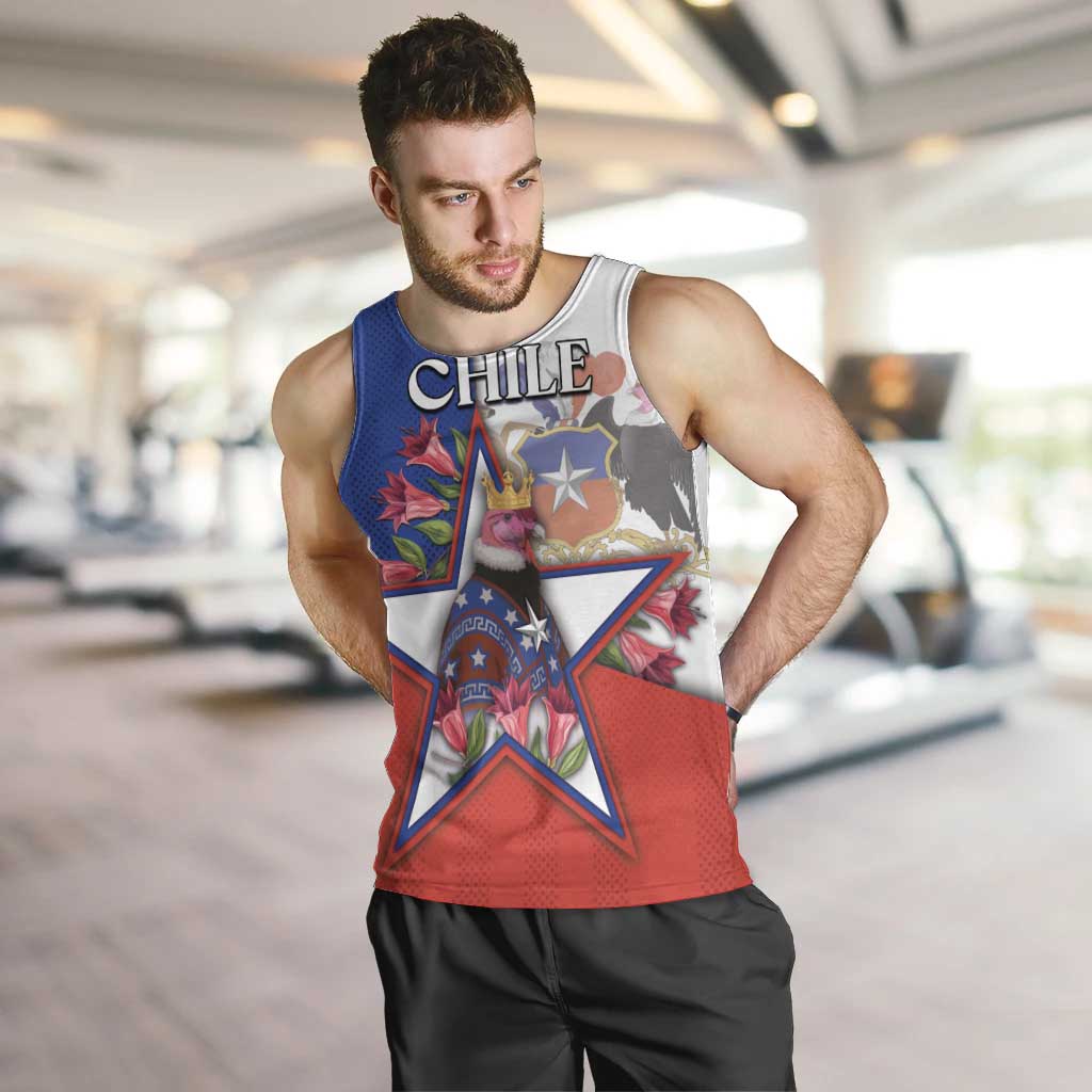 Personalized Chile Men Tank Top Andean Condor With Chilean Bellflower - Wonder Print Shop