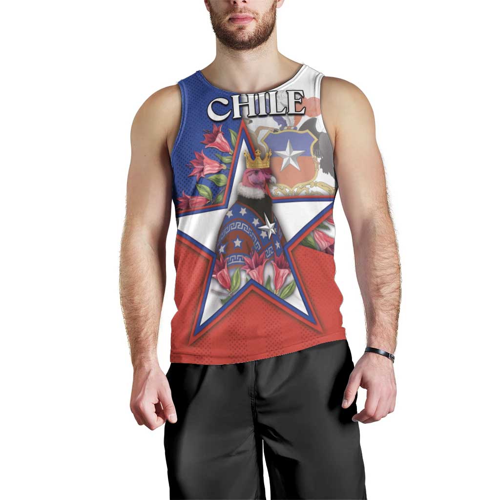 Personalized Chile Men Tank Top Andean Condor With Chilean Bellflower - Wonder Print Shop