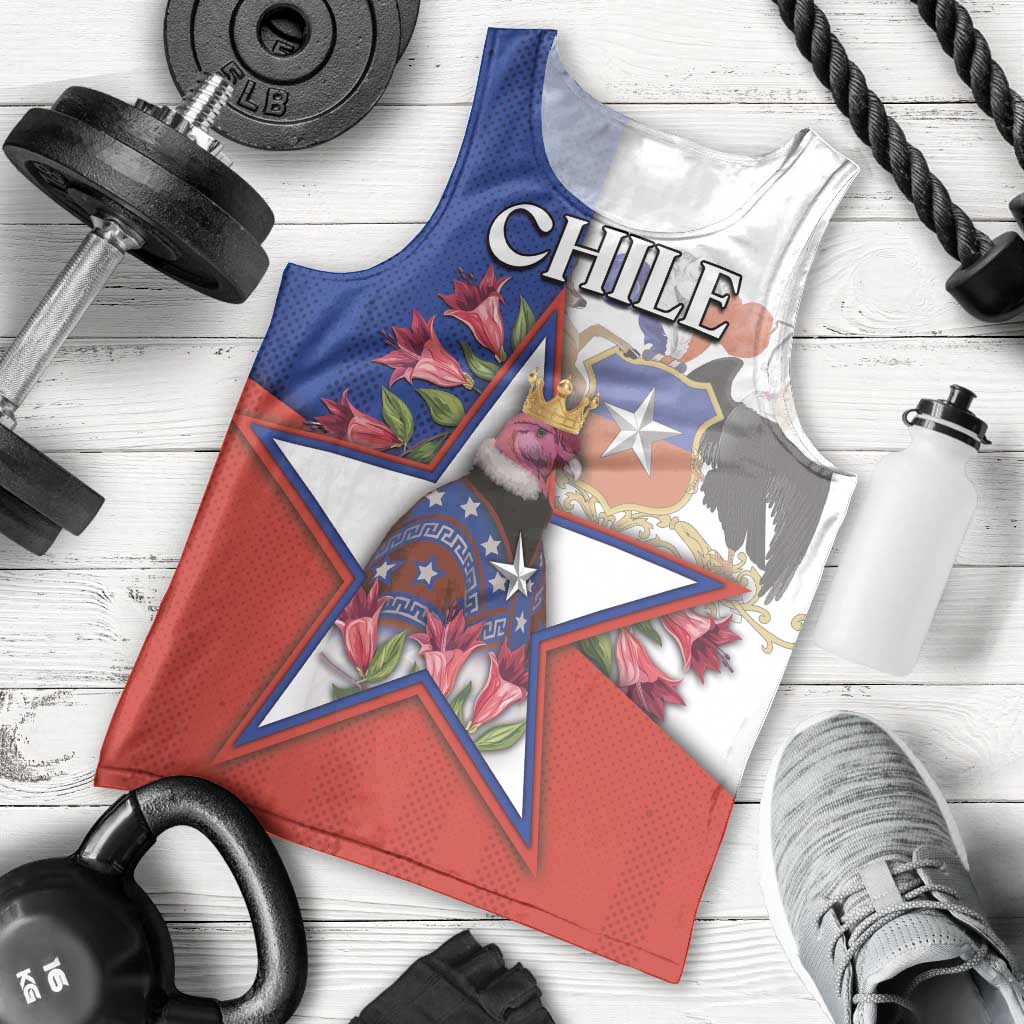 Personalized Chile Men Tank Top Andean Condor With Chilean Bellflower - Wonder Print Shop