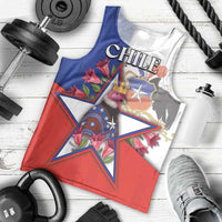Personalized Chile Men Tank Top Andean Condor With Chilean Bellflower - Wonder Print Shop