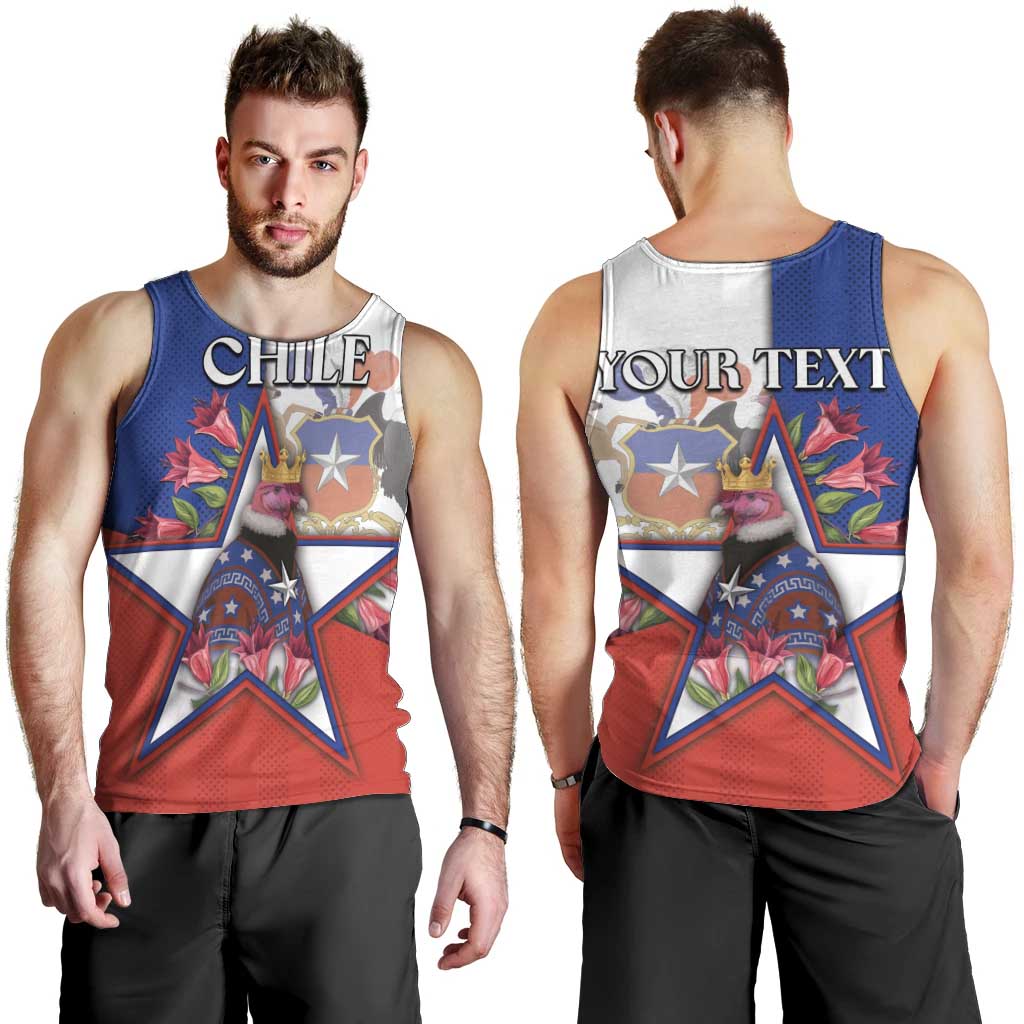 Personalized Chile Men Tank Top Andean Condor With Chilean Bellflower - Wonder Print Shop