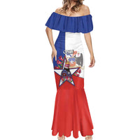 Personalized Chile Mermaid Dress Andean Condor With Chilean Bellflower - Wonder Print Shop