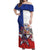Personalized Chile Off Shoulder Maxi Dress Andean Condor With Chilean Bellflower - Wonder Print Shop