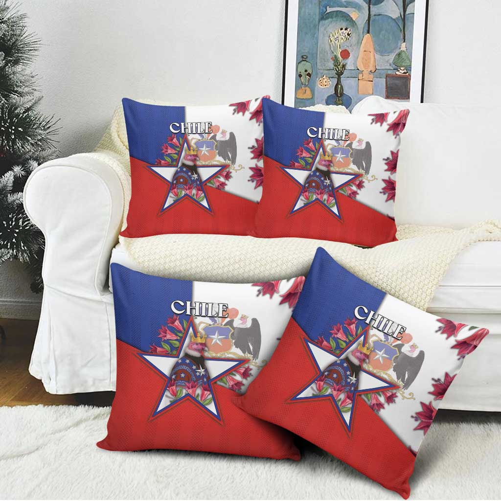 Chile Pillow Cover Andean Condor With Chilean Bellflower - Wonder Print Shop