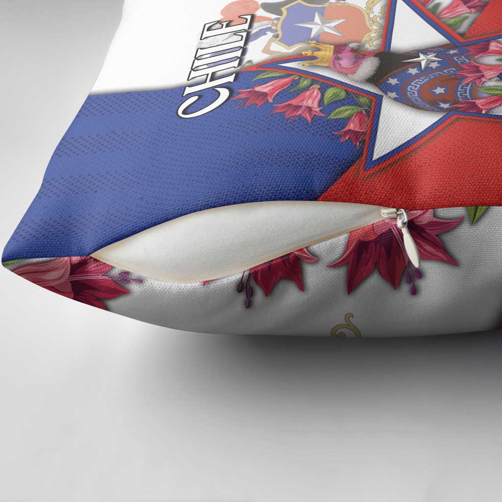 Chile Pillow Cover Andean Condor With Chilean Bellflower - Wonder Print Shop