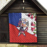 Chile Quilt Andean Condor With Chilean Bellflower - Wonder Print Shop