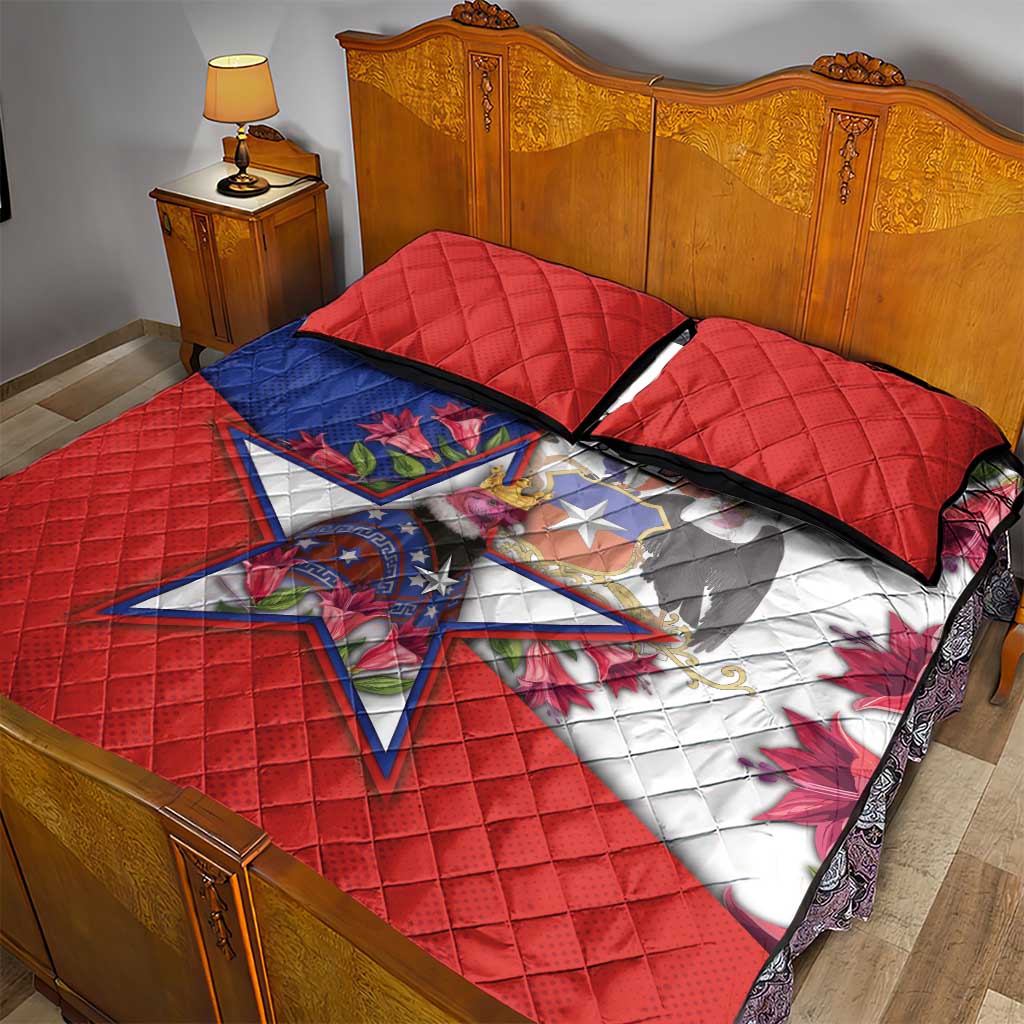Chile Quilt Bed Set Andean Condor With Chilean Bellflower - Wonder Print Shop