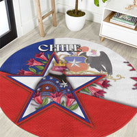 Chile Round Carpet Andean Condor With Chilean Bellflower - Wonder Print Shop