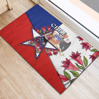 Chile Rubber Doormat Andean Condor With Chilean Bellflower - Wonder Print Shop