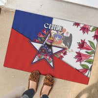 Chile Rubber Doormat Andean Condor With Chilean Bellflower - Wonder Print Shop