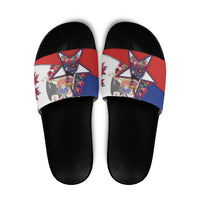 Chile Slide Sandals Andean Condor With Chilean Bellflower - Wonder Print Shop