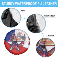 Chile Spare Tire Cover Andean Condor With Chilean Bellflower - Wonder Print Shop