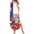 Personalized Chile Summer Maxi Dress Andean Condor With Chilean Bellflower - Wonder Print Shop