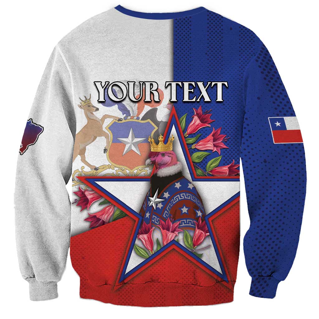 Personalized Chile Sweatshirt Andean Condor With Chilean Bellflower - Wonder Print Shop