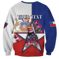 Personalized Chile Sweatshirt Andean Condor With Chilean Bellflower - Wonder Print Shop