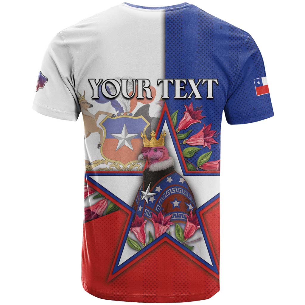 Personalized Chile T Shirt Andean Condor With Chilean Bellflower - Wonder Print Shop