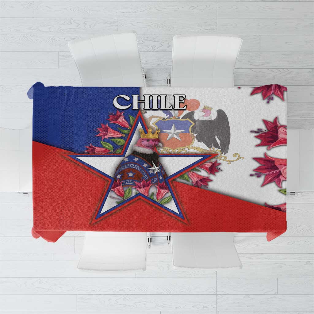 Chile Tablecloth Andean Condor With Chilean Bellflower - Wonder Print Shop