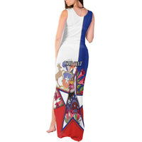 Personalized Chile Tank Maxi Dress Andean Condor With Chilean Bellflower - Wonder Print Shop