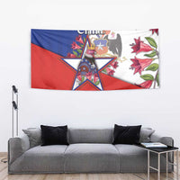 Chile Tapestry Andean Condor With Chilean Bellflower - Wonder Print Shop