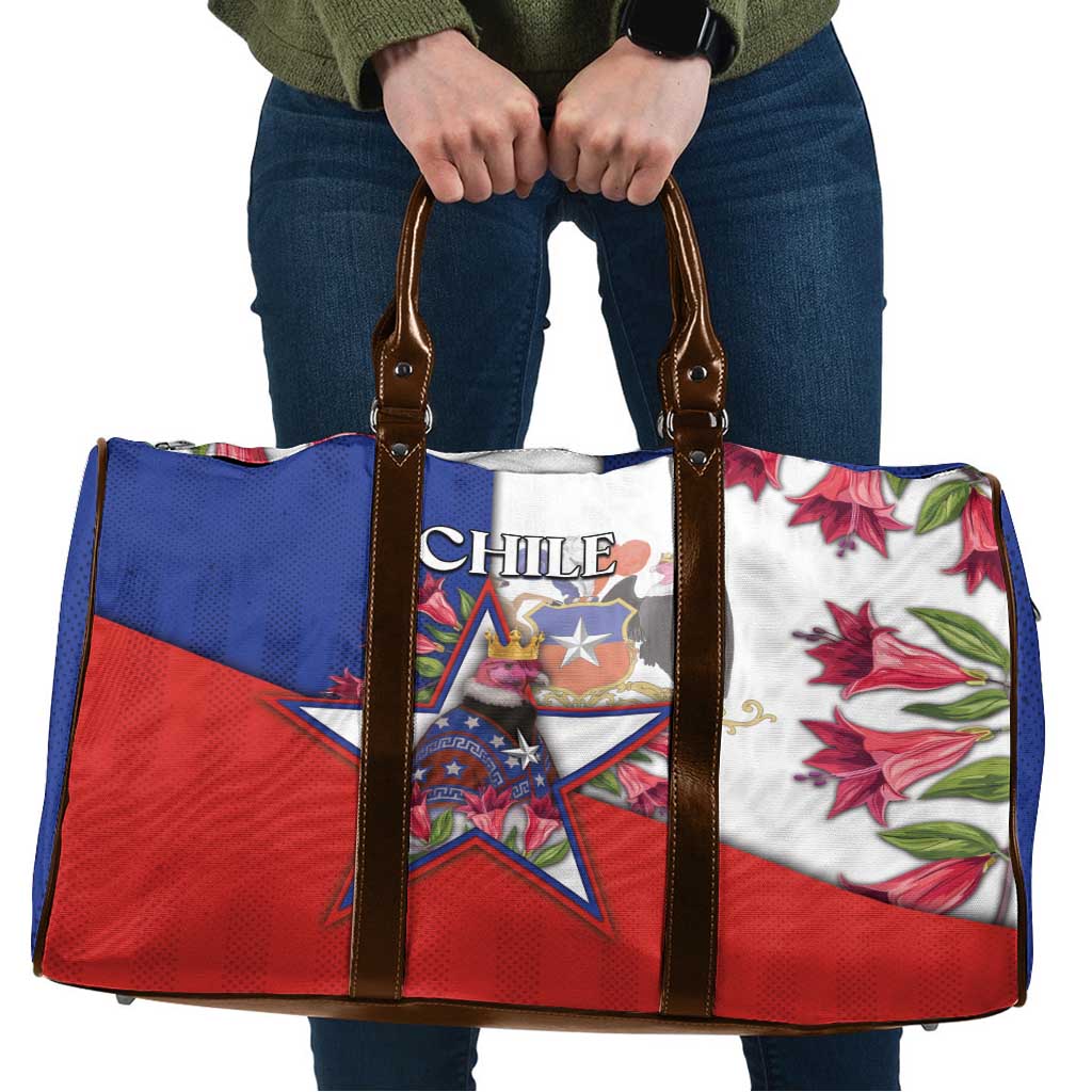 Chile Travel Bag Andean Condor With Chilean Bellflower - Wonder Print Shop