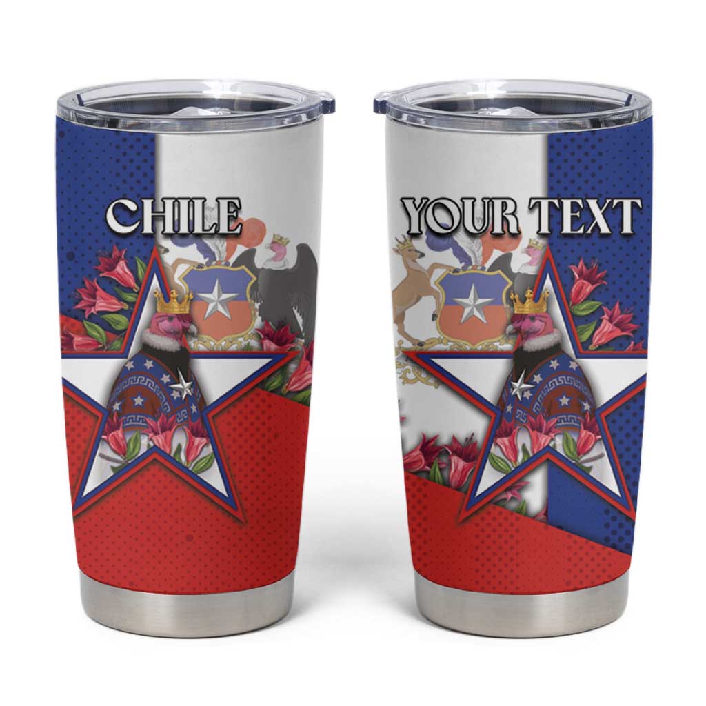 Personalized Chile Tumbler Cup Andean Condor With Chilean Bellflower - Wonder Print Shop