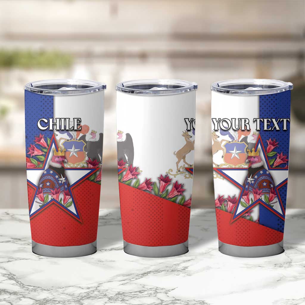 Personalized Chile Tumbler Cup Andean Condor With Chilean Bellflower - Wonder Print Shop