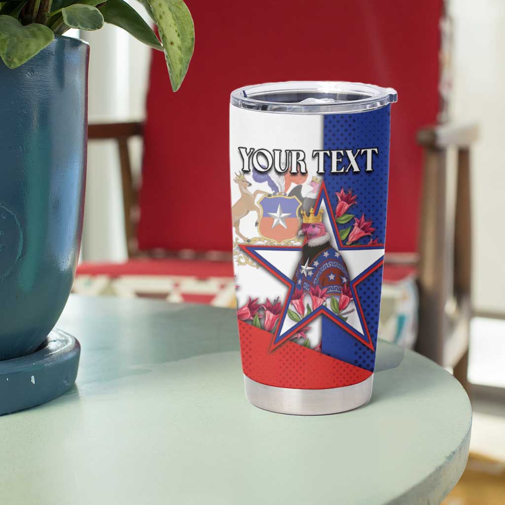 Personalized Chile Tumbler Cup Andean Condor With Chilean Bellflower - Wonder Print Shop