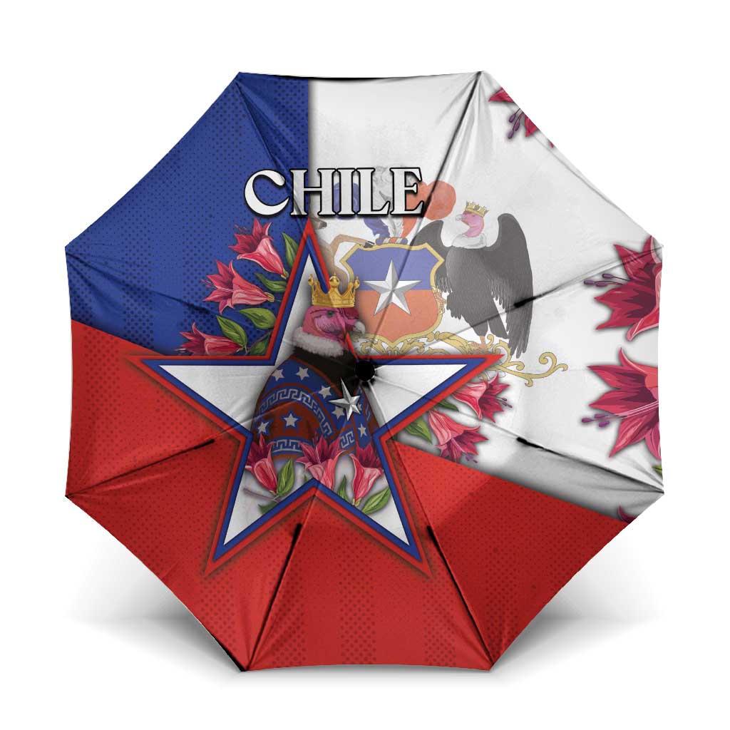 Chile Umbrella Andean Condor With Chilean Bellflower - Wonder Print Shop