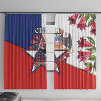 Chile Window Curtain Andean Condor With Chilean Bellflower - Wonder Print Shop