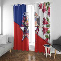 Chile Window Curtain Andean Condor With Chilean Bellflower - Wonder Print Shop
