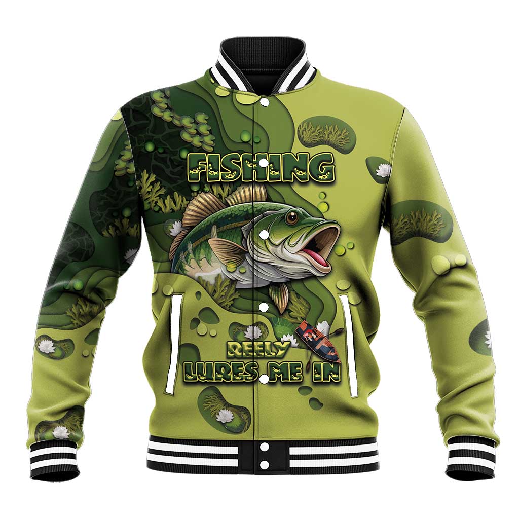 Personalized Fishing Baseball Jacket Reely Lures Me In - Wonder Print Shop